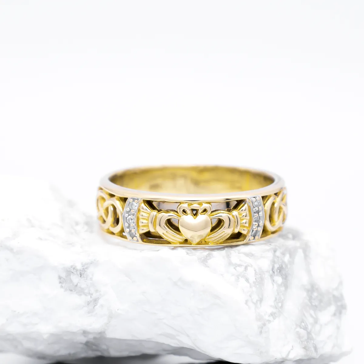 Mens Gold Diamond Wedding Band Ring – Boylerpf