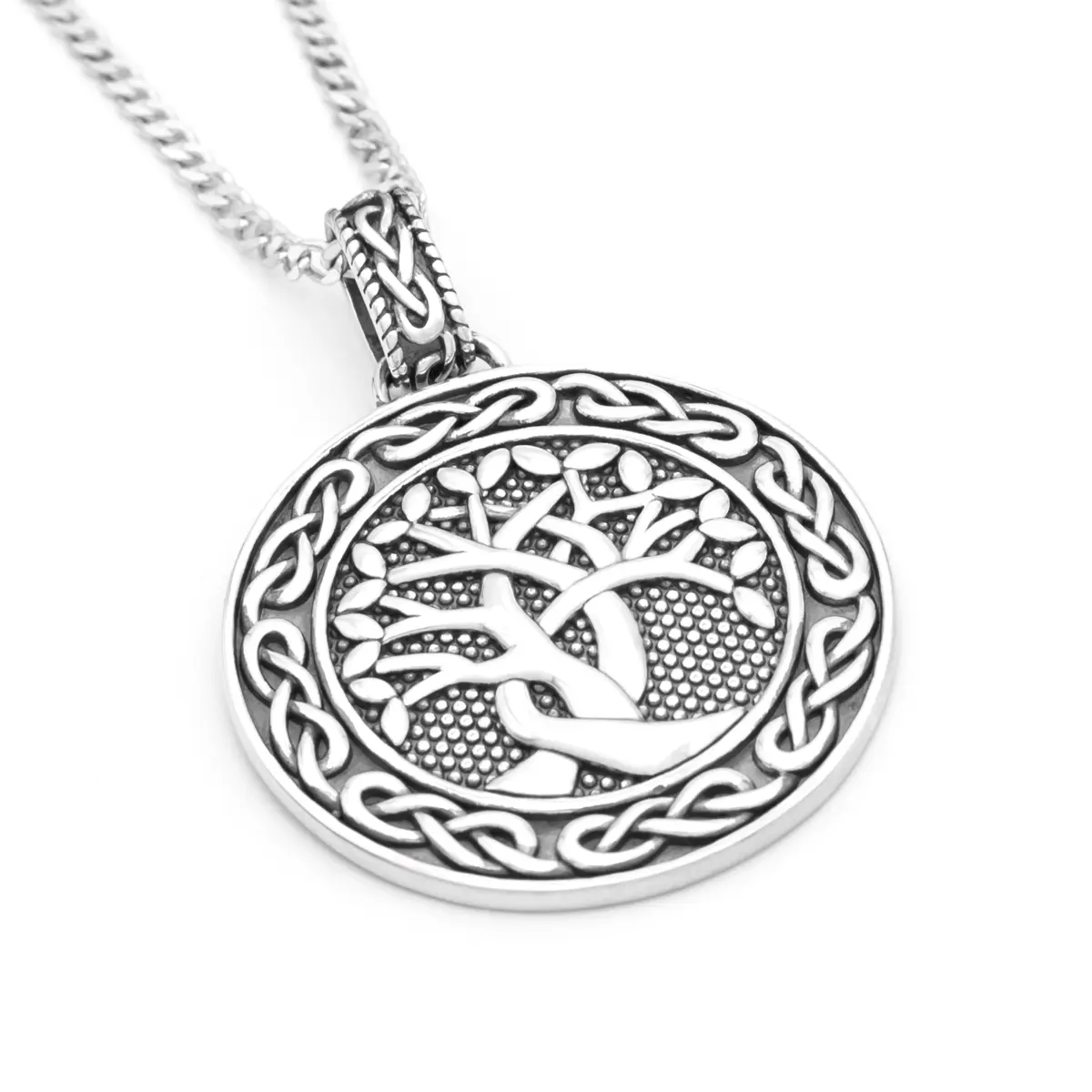 Men's Sterling Silver Tree of Life Pendant