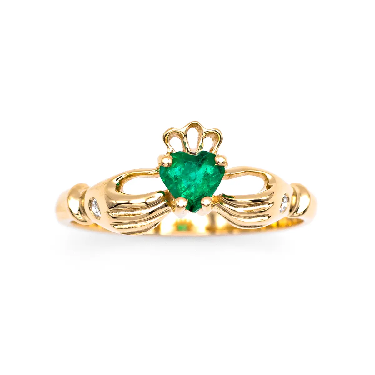 9k Gold Hallow Back Maids Claddagh Ring - Weavers Of Ireland