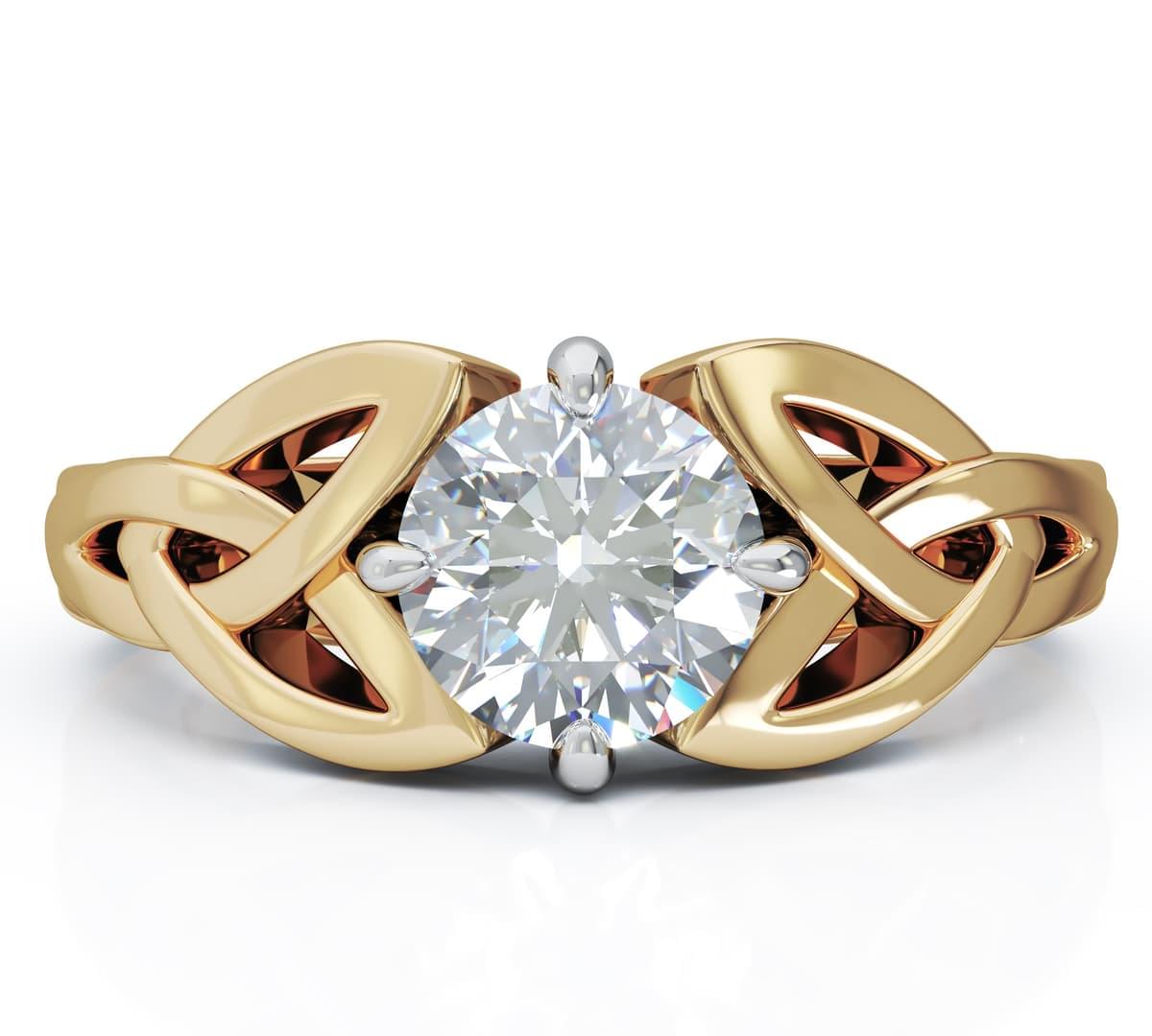 Buy Celtic Engagement Ring, 18K White Gold and Diamond Engagement Ring,  Unique Diamond Ring, Unique Engagement Ring, Knot Ring Online in India -  Etsy