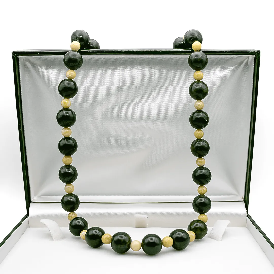 Connemara Marble Sterling Silver Bead Necklace