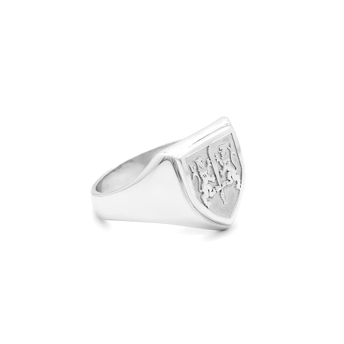 Sterling Silver Shield Family Crest Ring Photo 5 