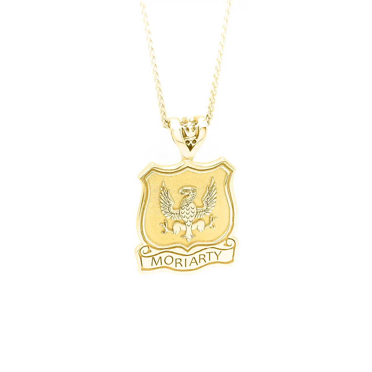 Family Crest Pendant With Family Name in Gold Photo 2 