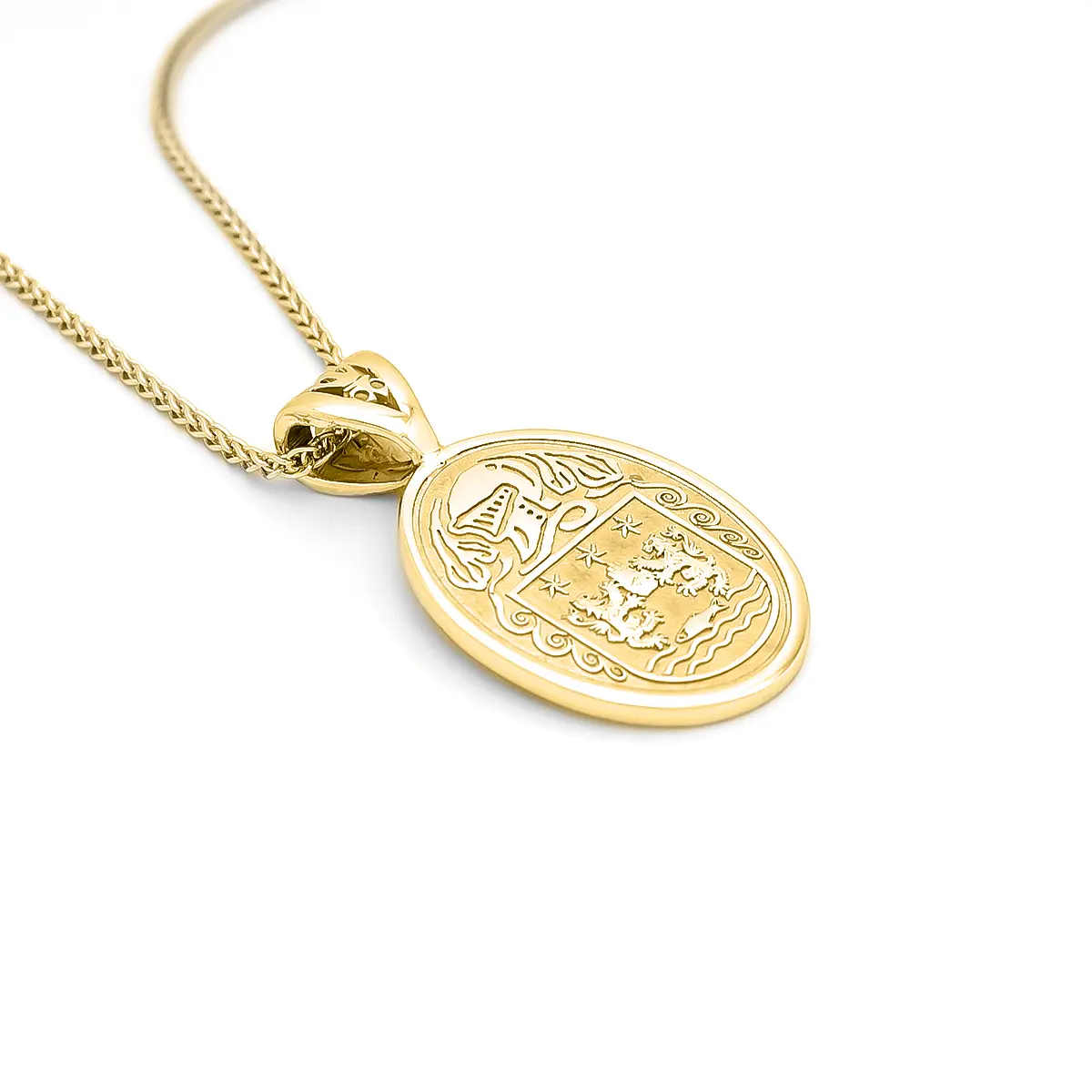 Gold Family Crest Pendant Photo 3 