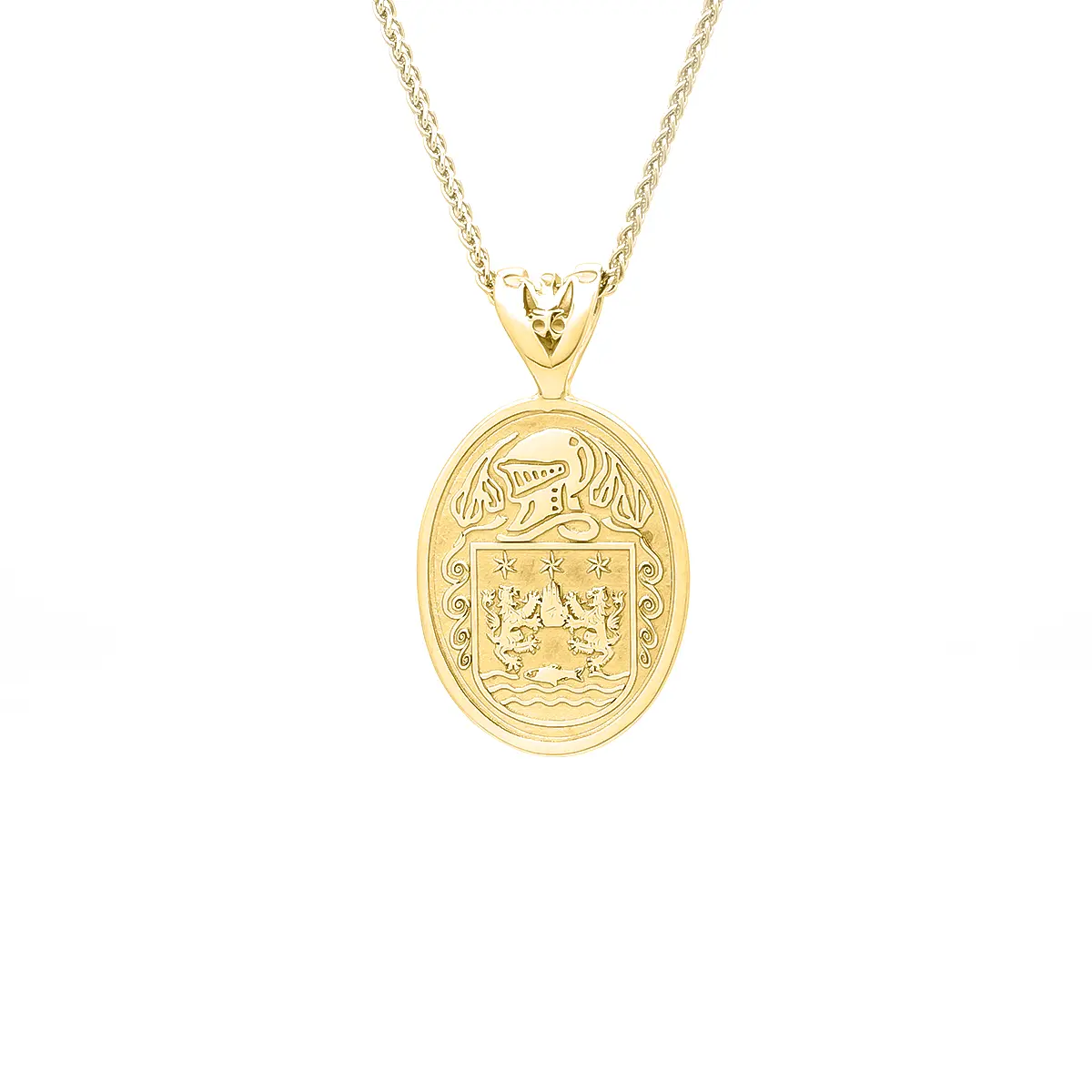 Gold Family Crest Pendant