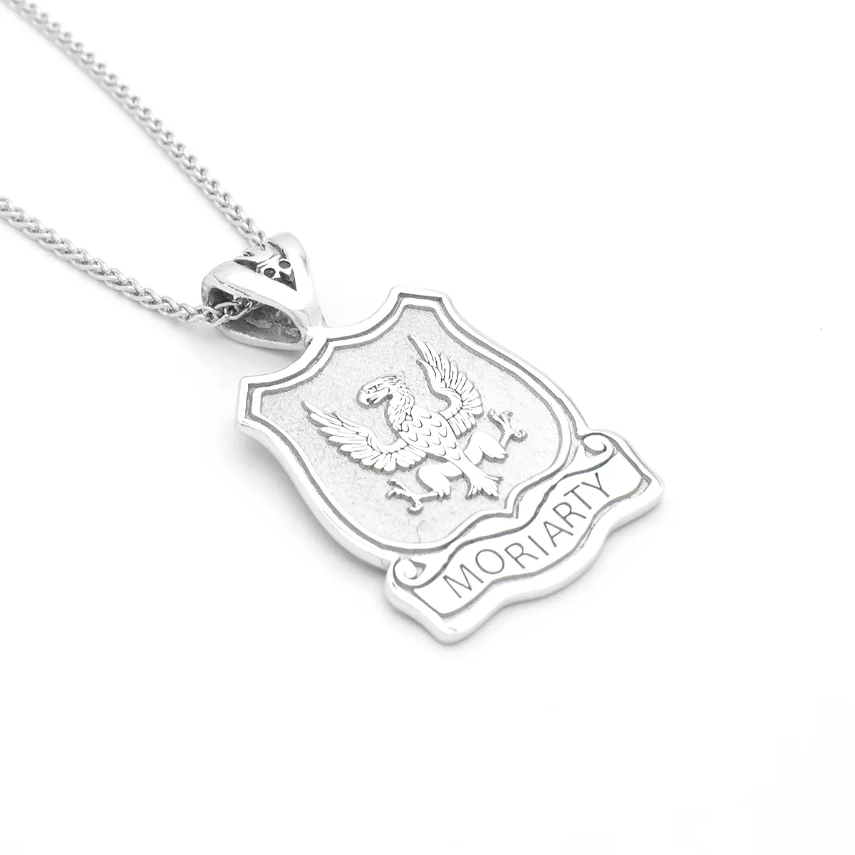 Silver Family Crest Pendant With Family Name Photo 6 