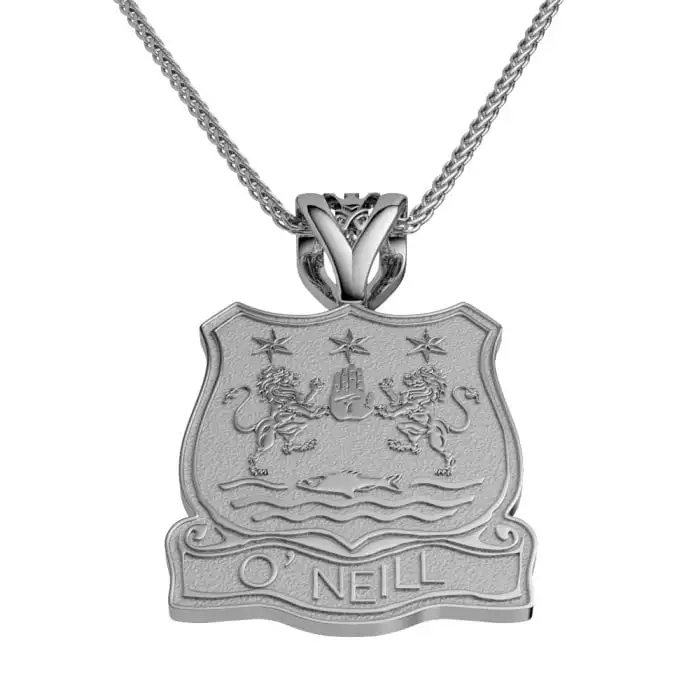 Silver Family Crest Pendant With Family Name Photo 7 