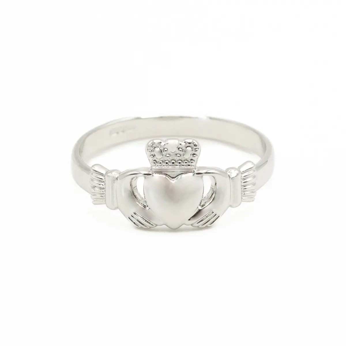 Ladies Sterling Silver Light Claddagh Ring...