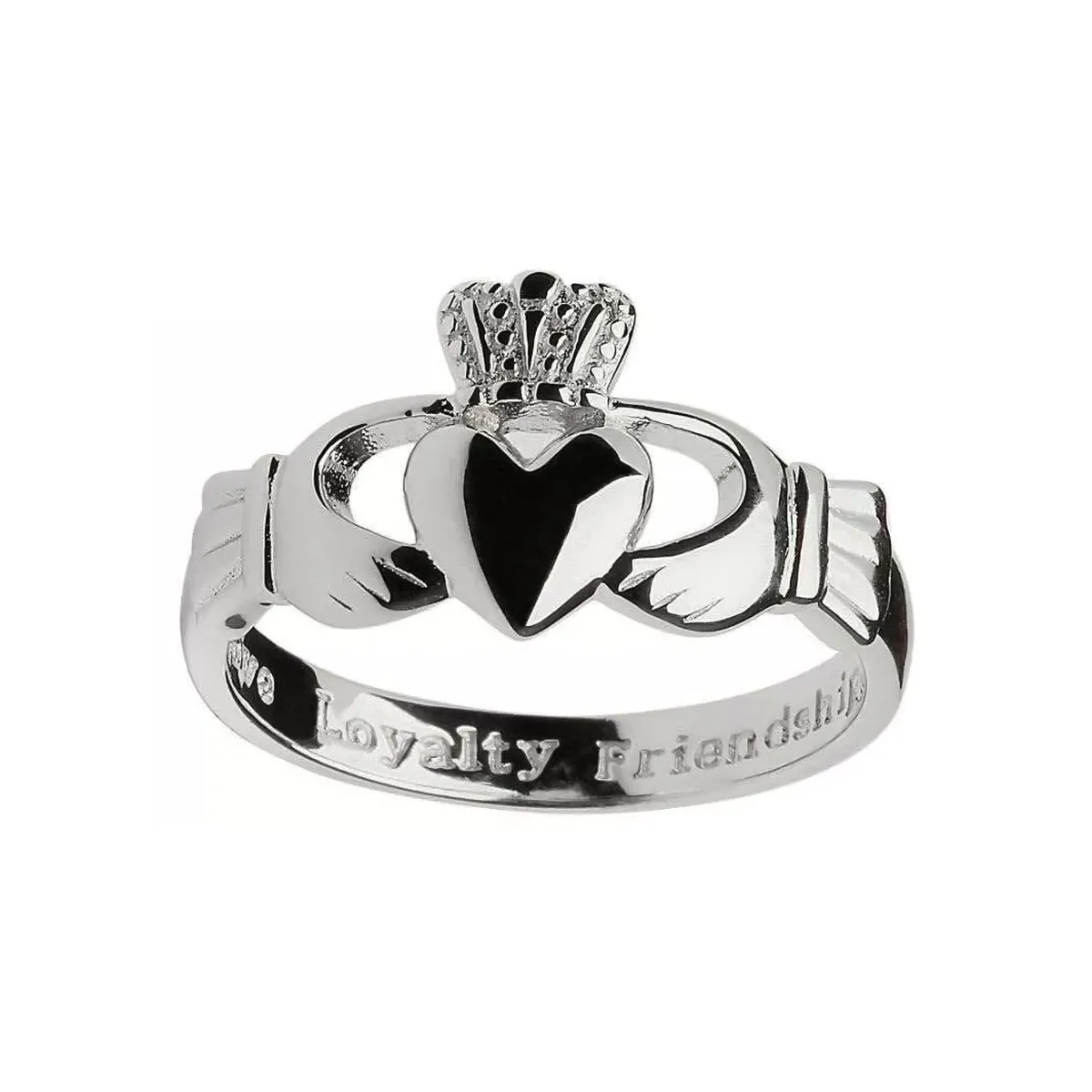 Gents Irish Claddagh Ring in Sterling Silver
