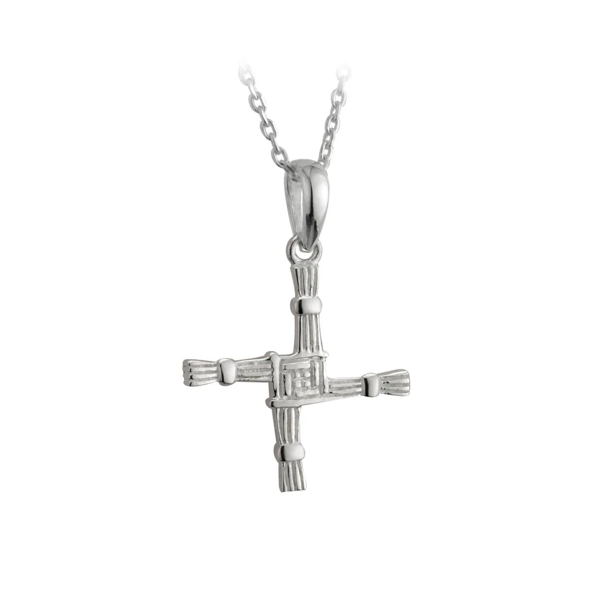 Petite Silver St Brigids Cross Necklace Photo 1 